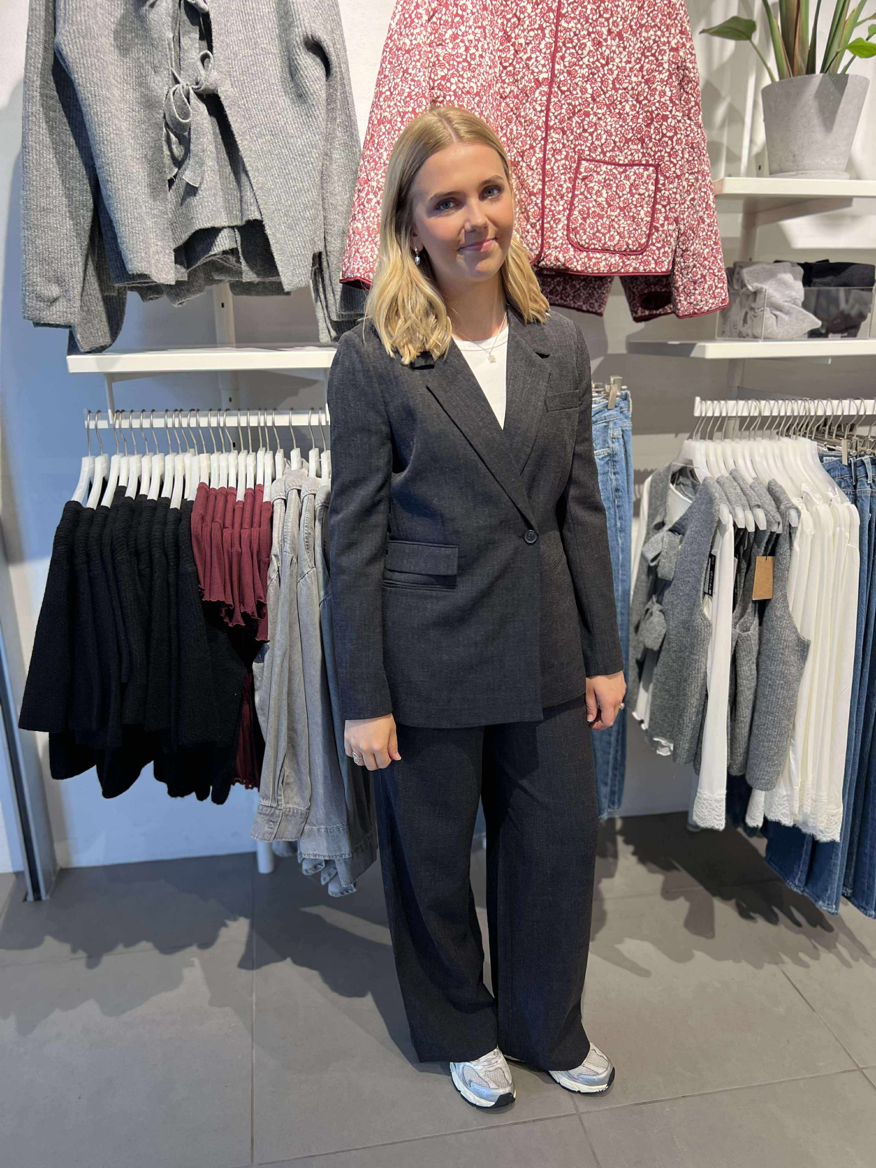 VMBESTIE Blazer - Dark Grey Melange